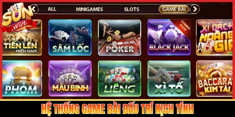Hệ thống game bài đấu trí kịch tính